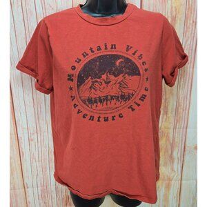 Gaze Red "Mountain Vibes Adventure Time" T-Shirt Small